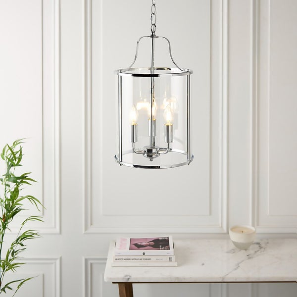 Chester 3 Light Pendant Chrome Homebase