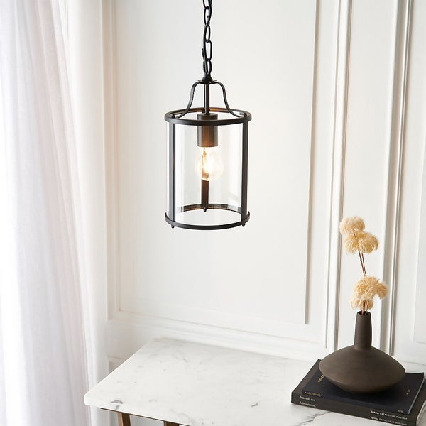 Chester Single Pendant Light Black Homebase