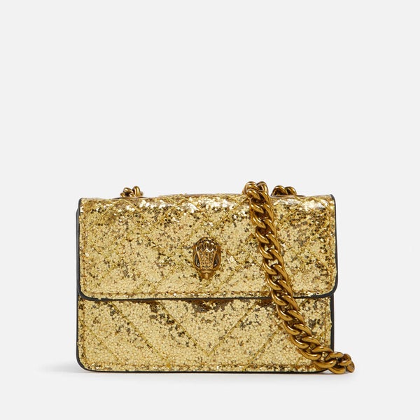 Kurt Geiger London Micro Kensington Coated Glittered Faux Leather Bag
