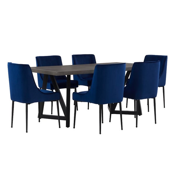 Holte Dining Table and 6 Ava Chairs Homebase
