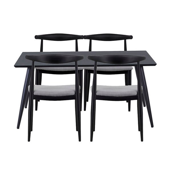 Illona Dining Table and 4 Maddie Chairs Homebase