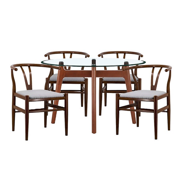 Baxter Dining Table and 4 Paxton Chairs Homebase