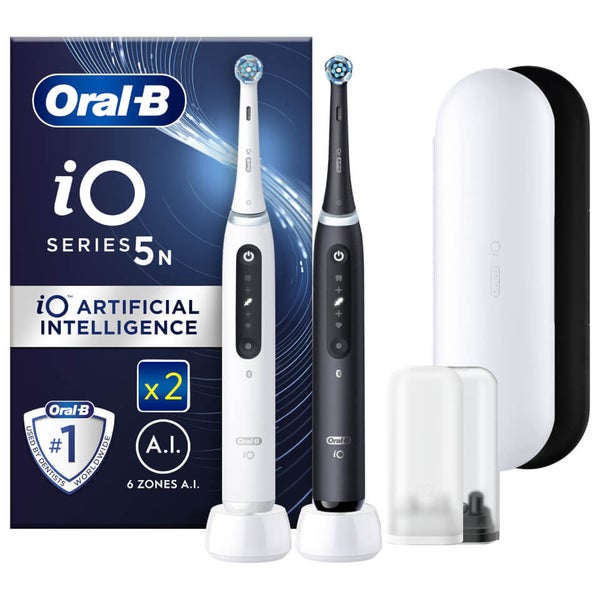 Oral-B IO 5 Elektrische Tandenborstel Duo-pack Wit & Zwart | Oral-B NL