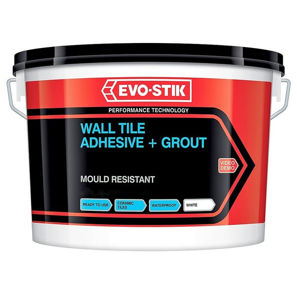 EVOSTIK Mould Resistant Wall Tile Adhesive & Grout Large 8.15kg
