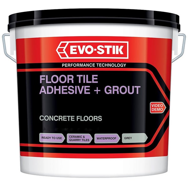 EvoStik Floor Tile Adhesive and Grout for Concrete Floors 8.75kg