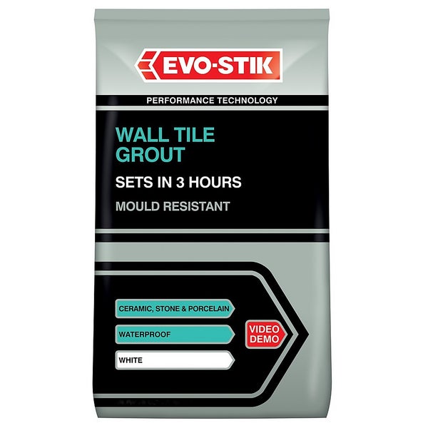 EVOSTIK Wall Tile Mould Resistant Grout 500g Homebase