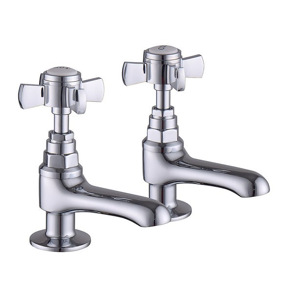 Bathstore Bensham 1895 Basin Taps Chrome Homebase