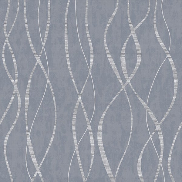 Galerie Wave Blue Wallpaper Homebase