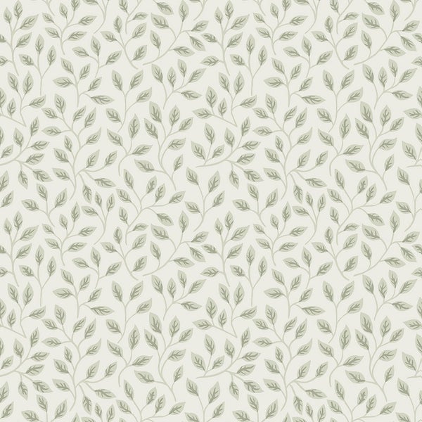 Galerie Leaf Trail Green Large Wallpaper Sample | Homebase