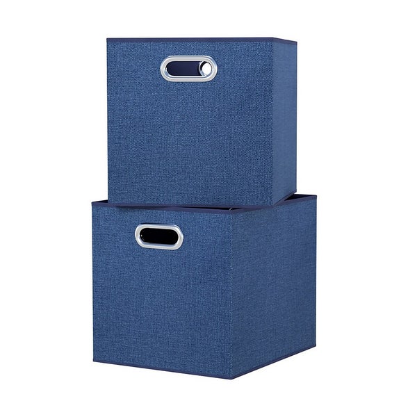 Clever Cube Fabric Insert Set of 2 Steel Blue Homebase