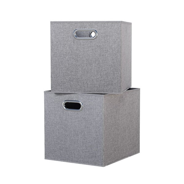 Clever Cube Fabric Insert Set of 2 Woven Silver Homebase