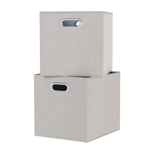 Clever Cube Fabric Insert Set of 2 Taupe Homebase