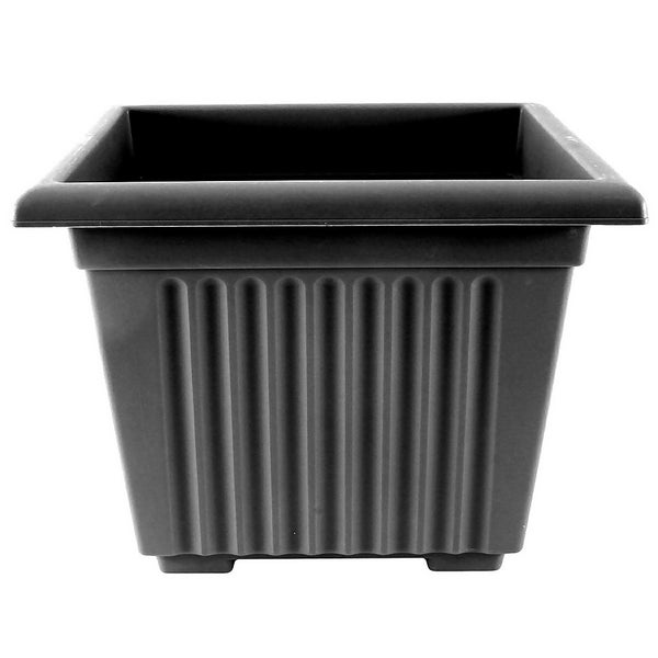 Black Square Planter 40cm Homebase