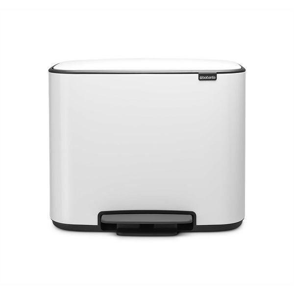 Brabantia Bo Pedal Bin, 11 + 23L, White Homebase
