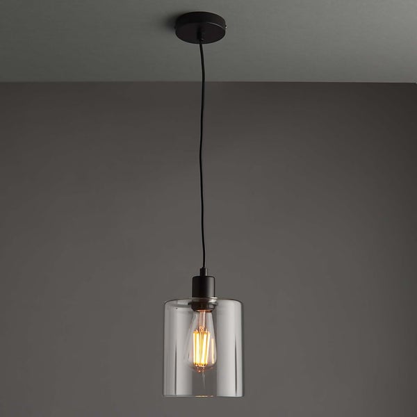 Clancy Pendant Light Black Homebase