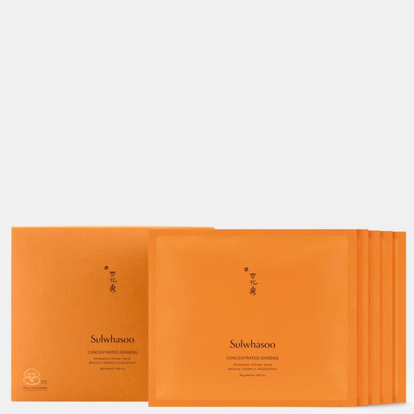 Sulwhasoo Concentrated Ginseng Renewing Masks (5 Sheets) LOOKFANTASTIC