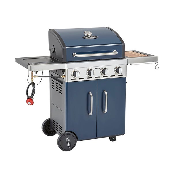 Outback Saturn Pro 4 Burner Gas BBQ Blue Homebase