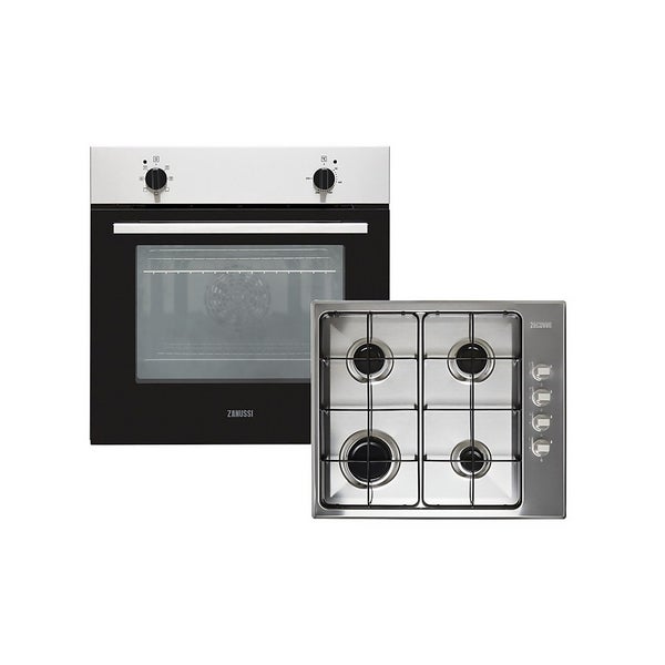 Zanussi ZPG2000BXA Built In Electric Single Oven and Gas Hob Pack