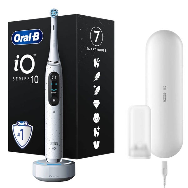 OralB iO10 Stardust White Electric Toothbrush with Charging Travel
