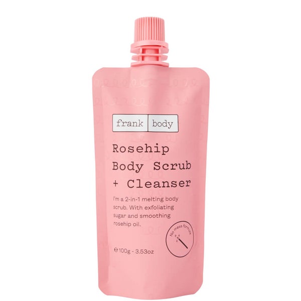 Rosehip Body Scrub and Cleanser Frank Body MECCA Wishupon