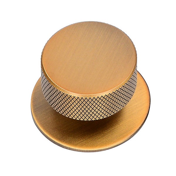 Knurled Brass Knob and Backplate Homebase