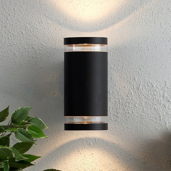 Lens Outdoor Up and Down Wall Light Anthracite Homebase