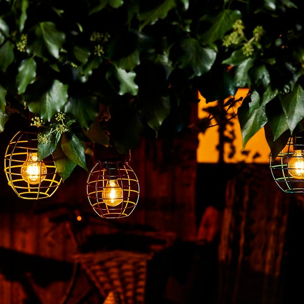 Homebase Edit Solar Cage Light (Assorted Colours) Homebase