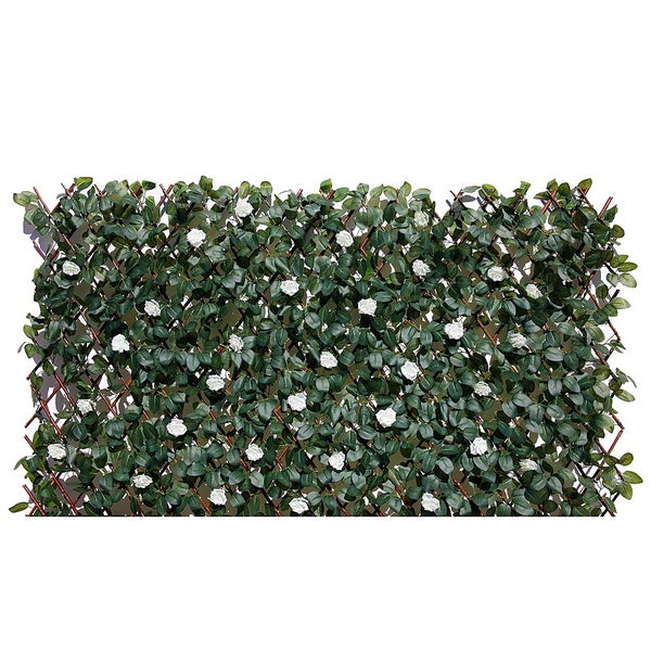 Faux Leaf Trellis 90x180cm White Rose Homebase