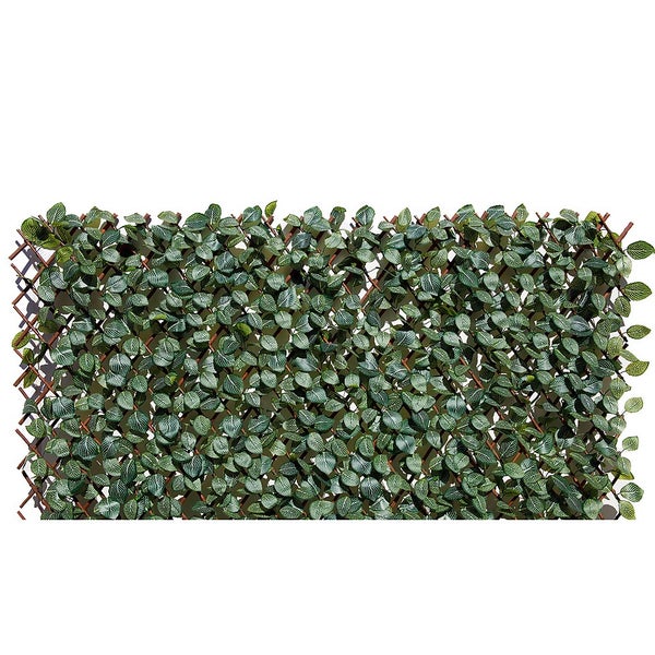 Faux Leaf Trellis 90x180cm Green Leaf Homebase