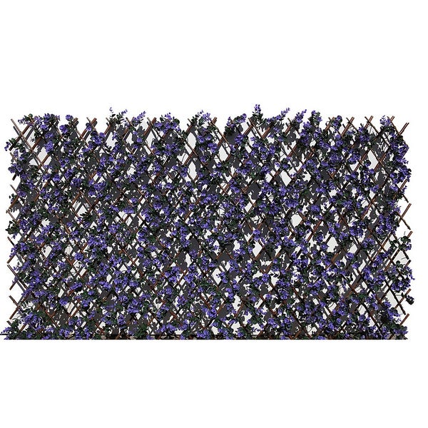 Offer Homebase Faux Leaf Trellis 90x180cm Lilac Homebase