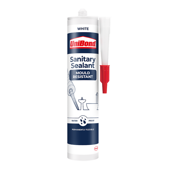 UniBond Silicone Sanitary Sealant White Homebase