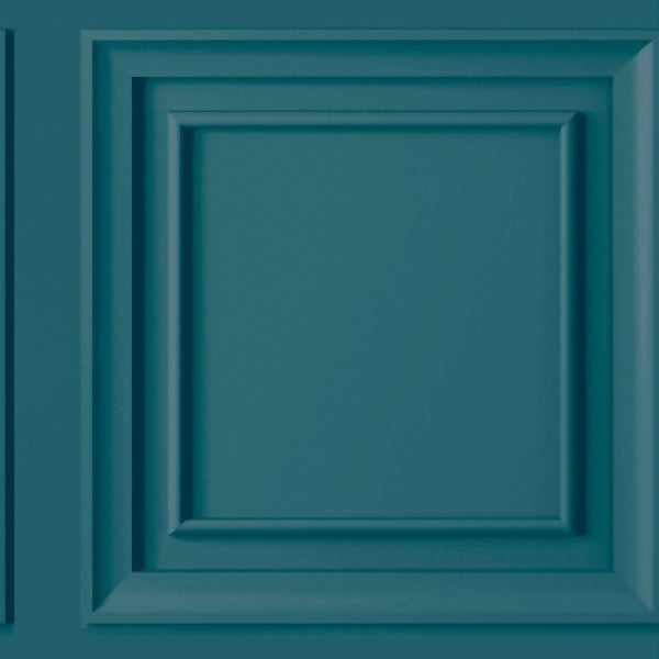 Fresco Wood Panel Teal Wallpaper Homebase