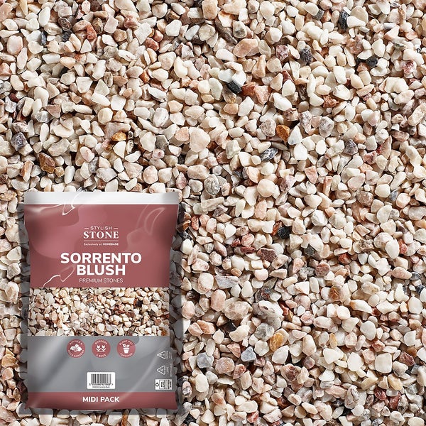 Stylish Stone Sorrento Blush Decorative Stones Large Bag Homebase