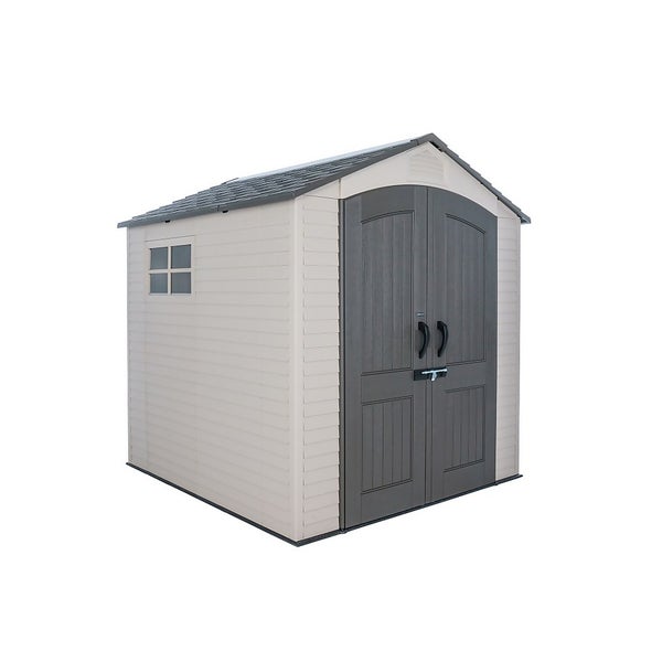 Lifetime 7x7ft Outdoor Storage Shed Beige Homebase