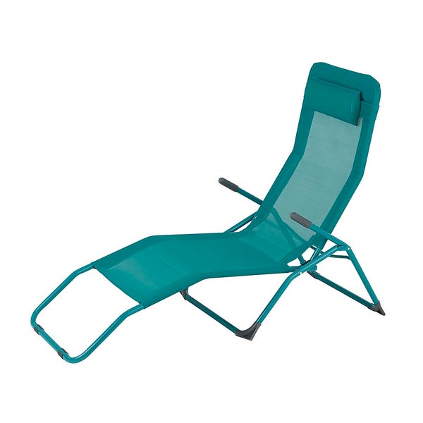 Siesta Sun Lounger Green Homebase