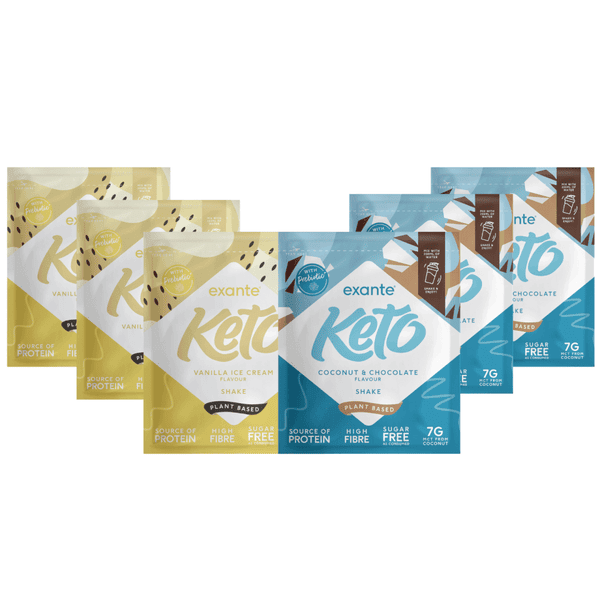 Prebiotic Keto Shake Sample Bundle (Box of 6) Exante UK
