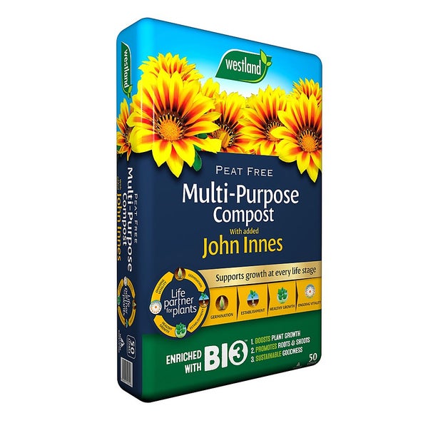 Westland Peat Free MultiPurpose Compost with John Innes 50L Homebase