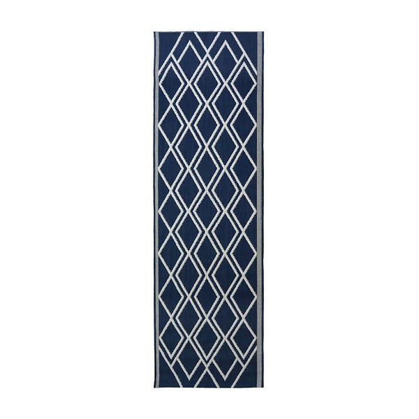 County Diamonds Indoor/Outdoor Rug Navy 067/200 Homebase