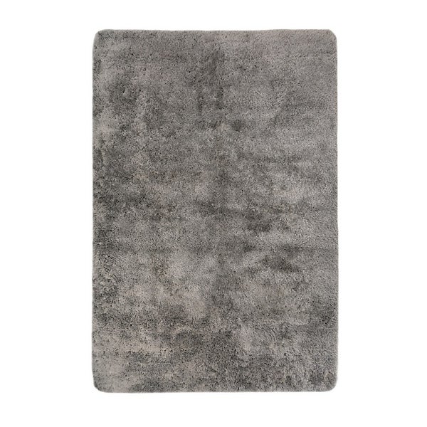 Soft Washable Rug Grey 140x200cm Homebase