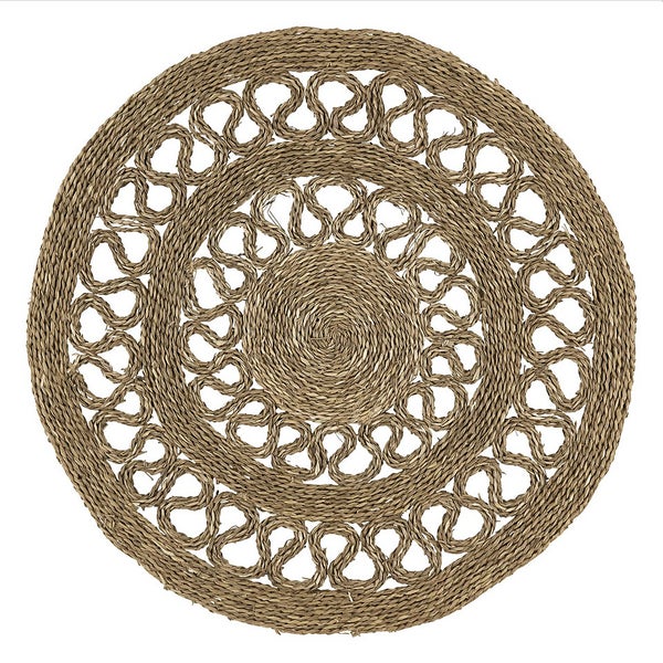 Seagrass Circle Rug - Target - 90cm | Homebase