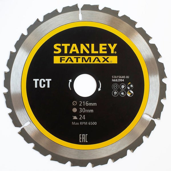 STANLEY FATMAX Circular Saw Blade TCT 216 x 30 x 24T Mitre saw