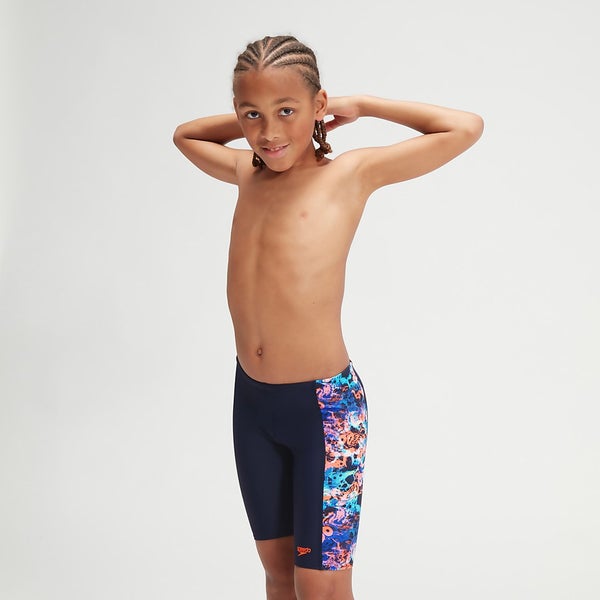 Boys' Allover Panel Jammer Navy/Blue | Speedo