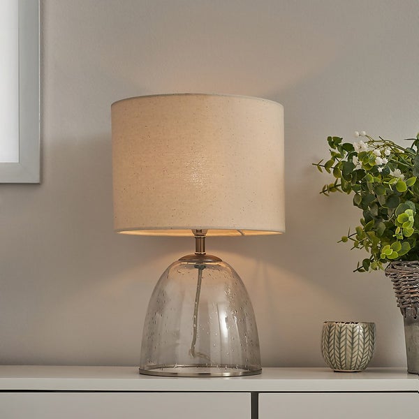 Windermere Table Lamp Satin Nickel Homebase