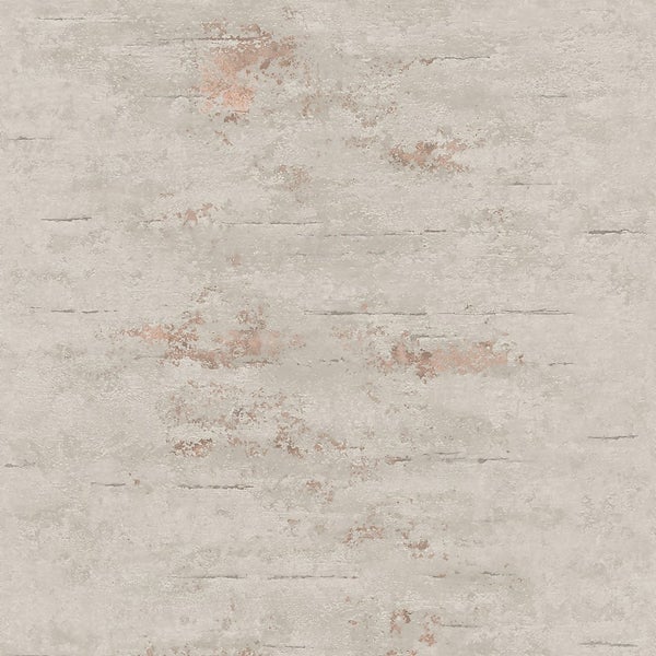 Grandeco Rocca Distressed Textured Concrete effect Stripes Grey