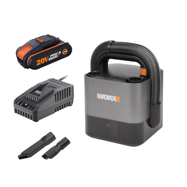 Worx WX030 20v 2.0Ah Cordless Portable Vacuum Cleaner Homebase