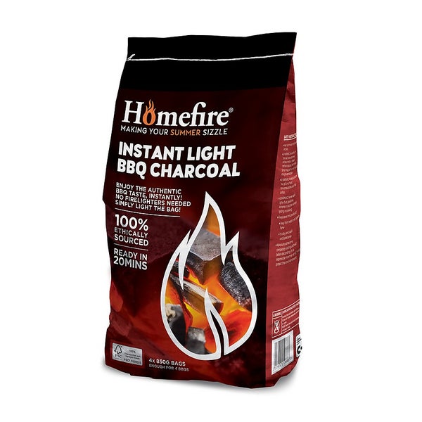 Homefire 4 Pack Instant Light Charcoal Bags Homebase
