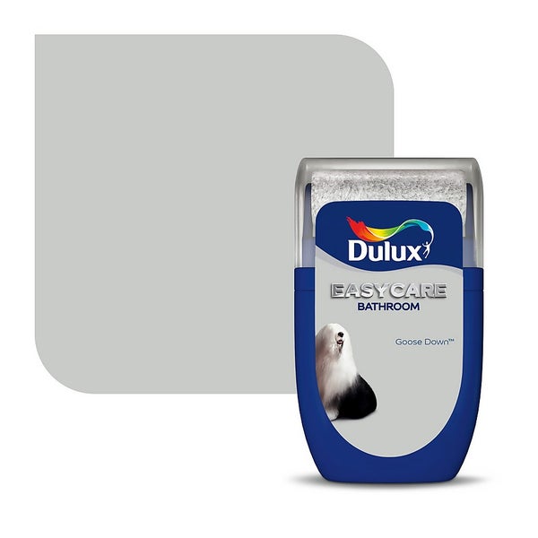 Dulux Easycare Bathroom Paint Goose Down Tester 30ml Homebase