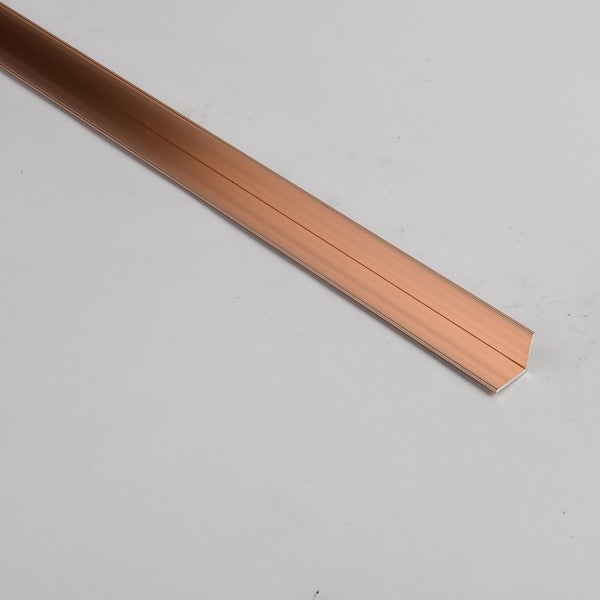 Unequal Angle Rose Gold Aluminium Profile 2.5m Homebase