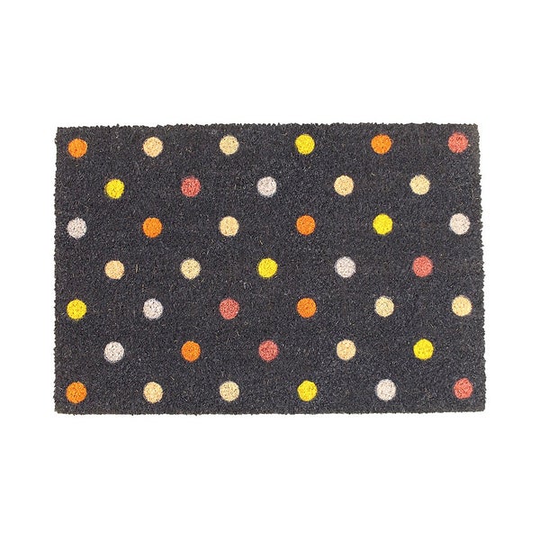 Spots Coir Doormat 39 x 59cm Homebase