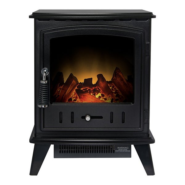 Adam Aviemore 1800W Freestanding Electric Stove with LED Flame Effect